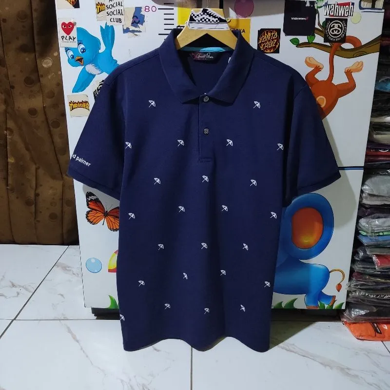 Kaos polo shirt Arnold Palmer Pull AOP Bordir colour navy photo 1