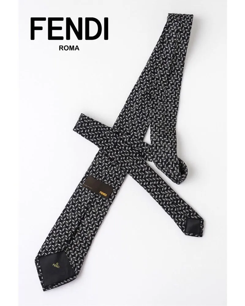 Fendi 2000s Silk Printed Tie photo 1