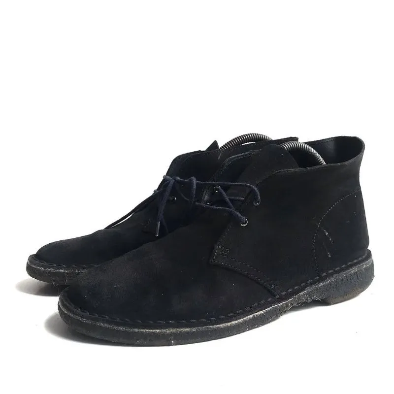 Vintage MK1 Clarks Dessert Boots Dark Black Suede 
Creepes S photo 1