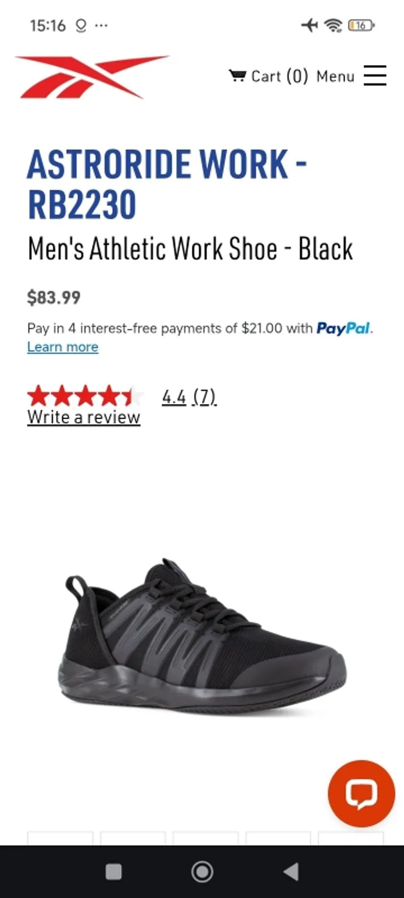 Like New REEBOK Astroride Work Sneakers Made in Cambodia Preloved