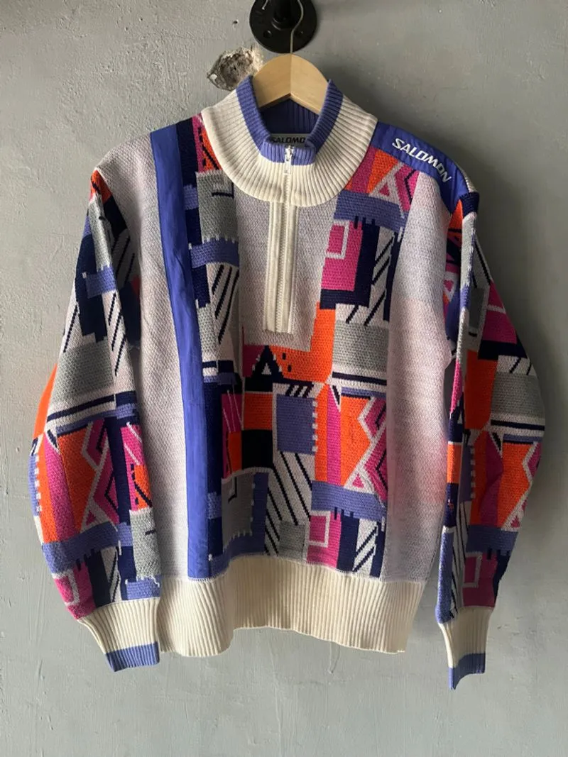 Vintage 90s salomon halfzip knit photo 1