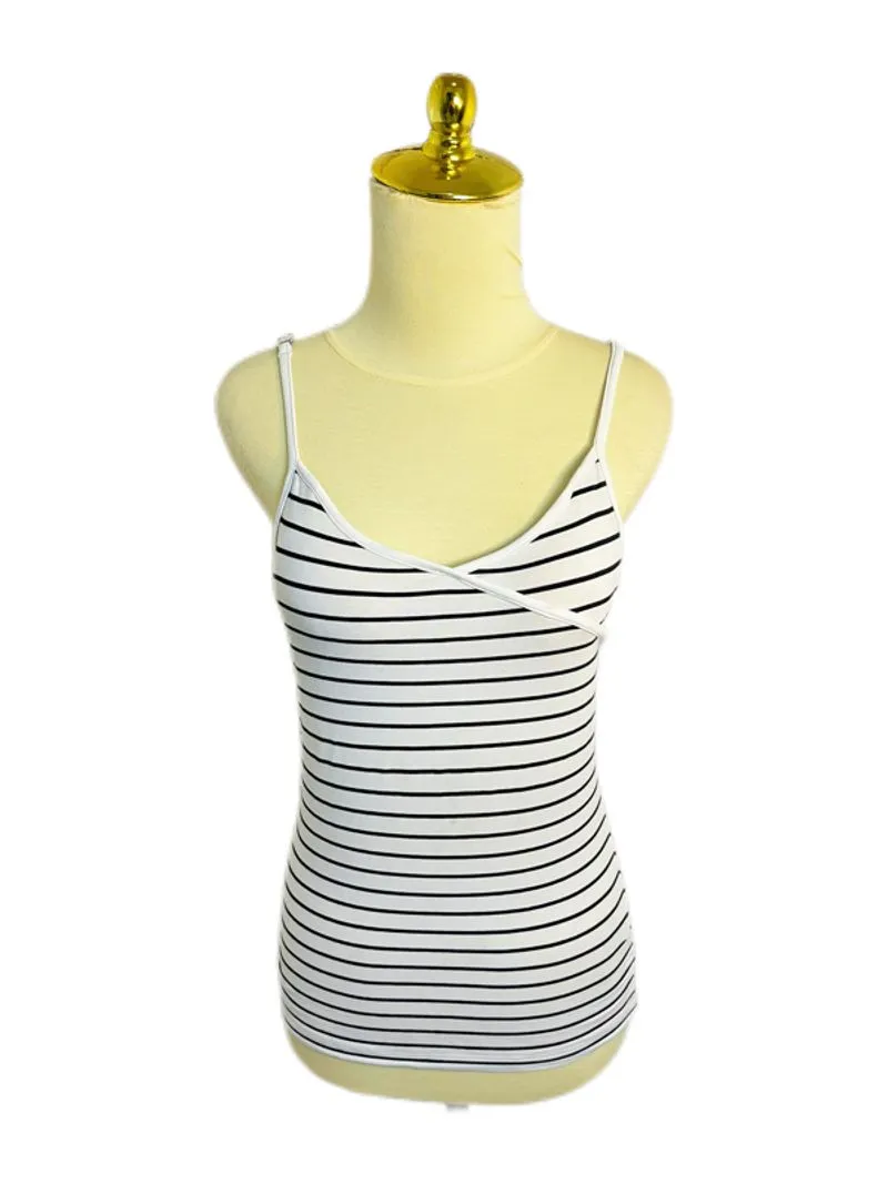 GLOBAL UNIQLO (GU) striped spaghetti strap tanktop bra photo 1