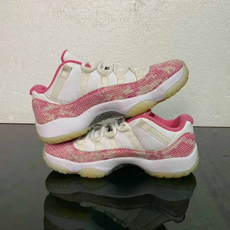 retro 11 low pink snakeskin