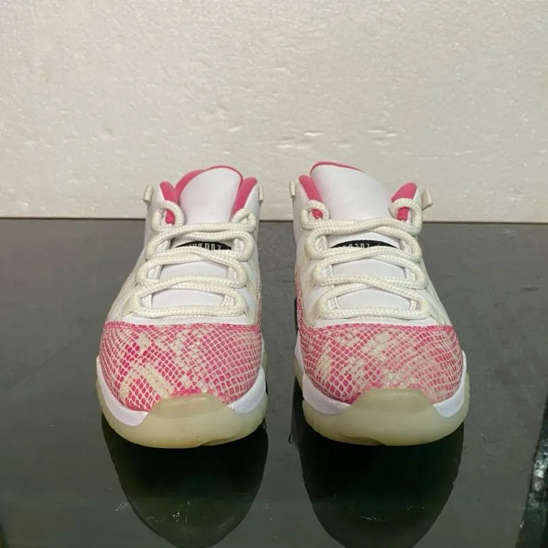 retro 11 low pink snakeskin