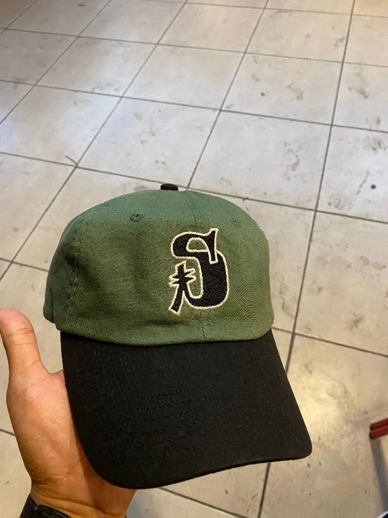 Stussy Green Black “S Logo” Strapback Cap photo 1