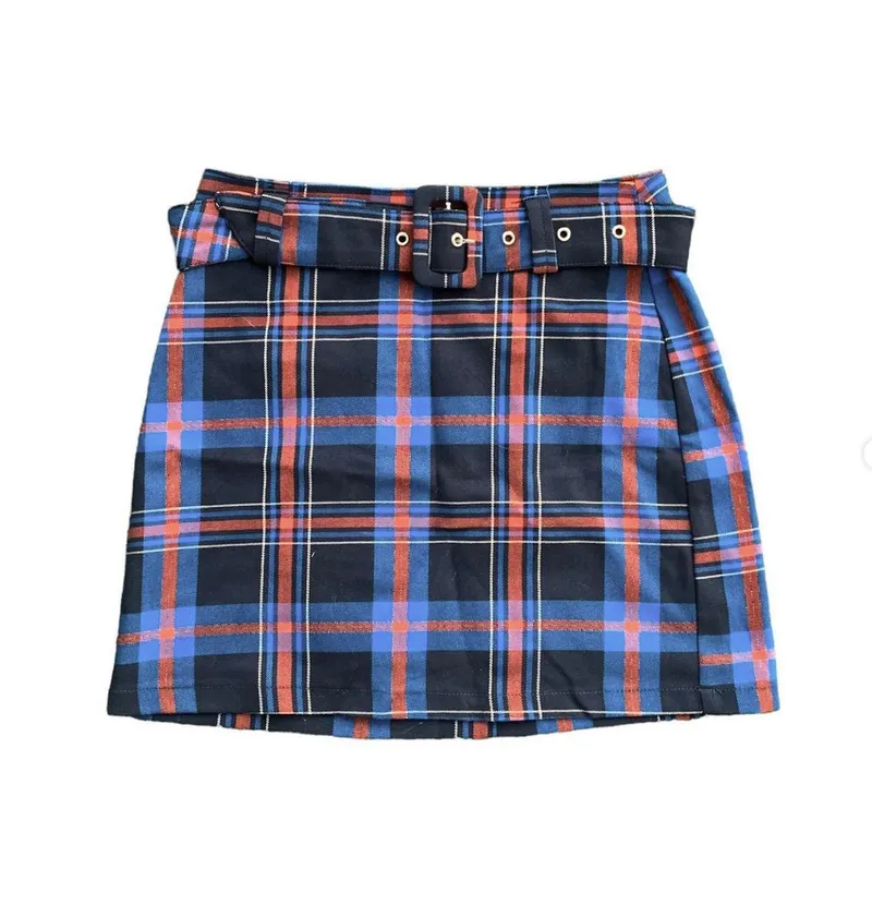 bershka plaid skirt — 125k __ photo 1