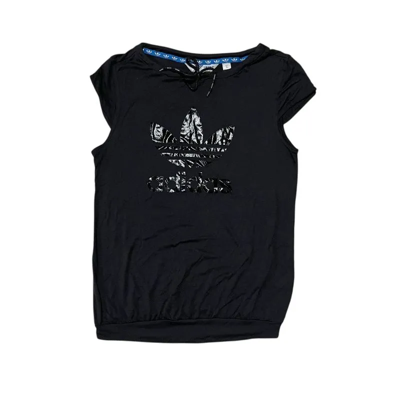 Short sleeve tank top adidas 3 foil laces black on black photo 1