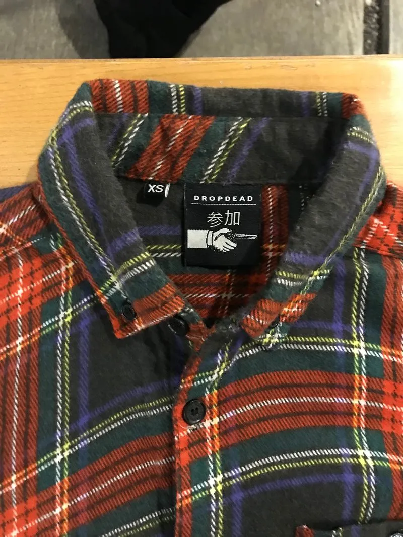 Drop Dead Crazy Plaid Button Up Flannel Shirt photo 1