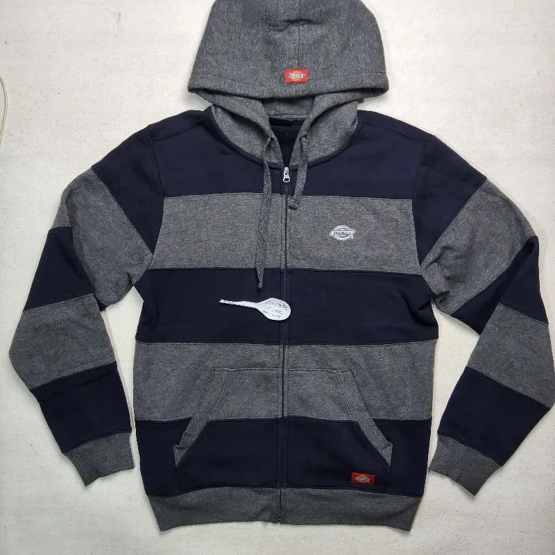 Dickies Charcoal Cotton Blend Hooded Zip-Up size M photo 1