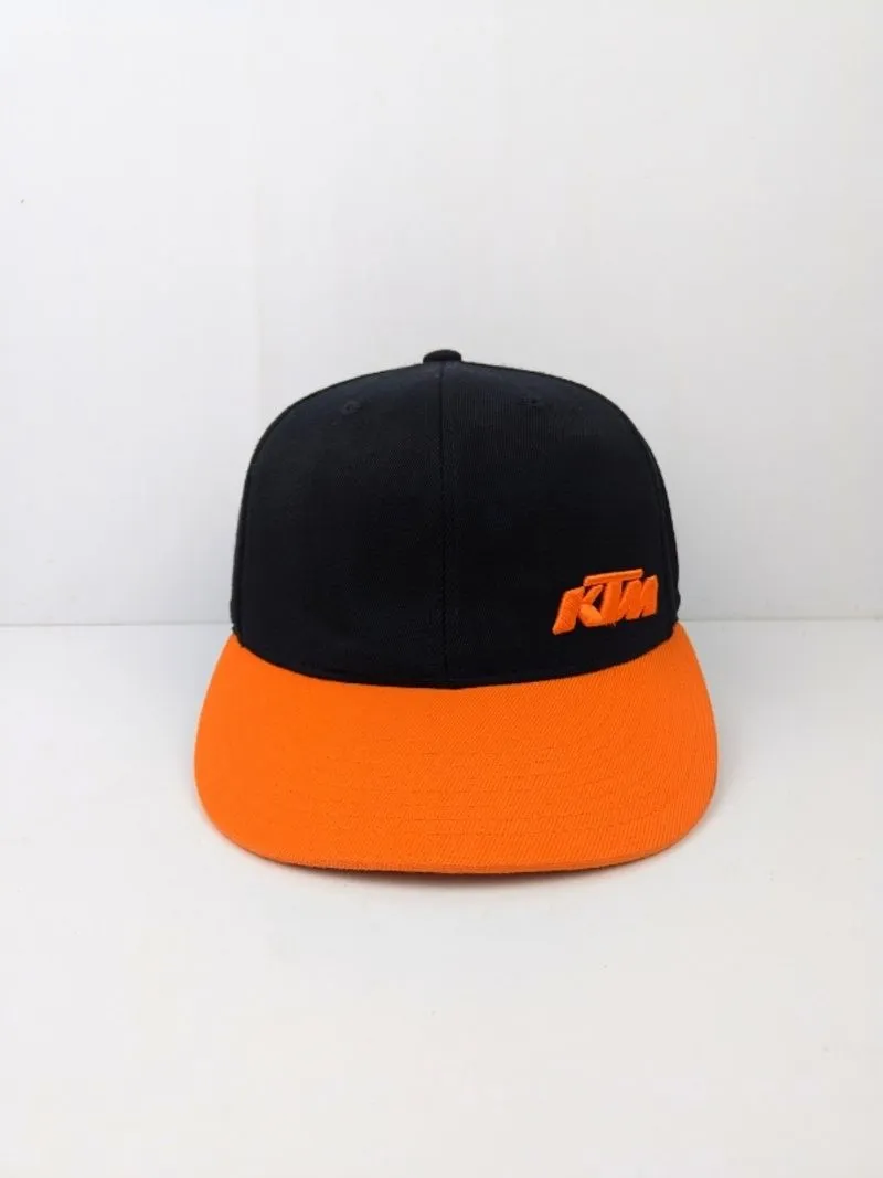Topi KTM Logo Snapback Black Orange Motorcycle Motorbike Fit photo 1