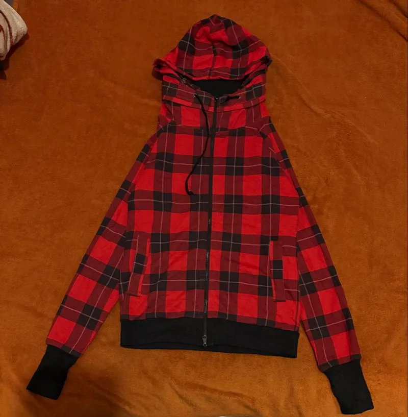 Jungle Storm Y2K Grunge Hidden Thumb Hole Hoodie photo 1