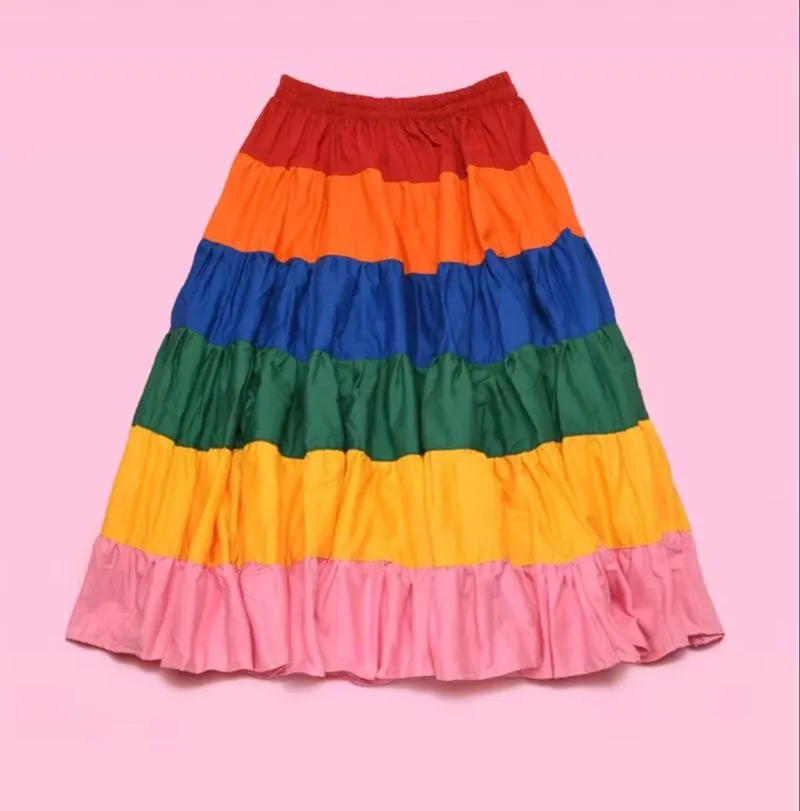 rainbow midi skirt iwearup photo 1