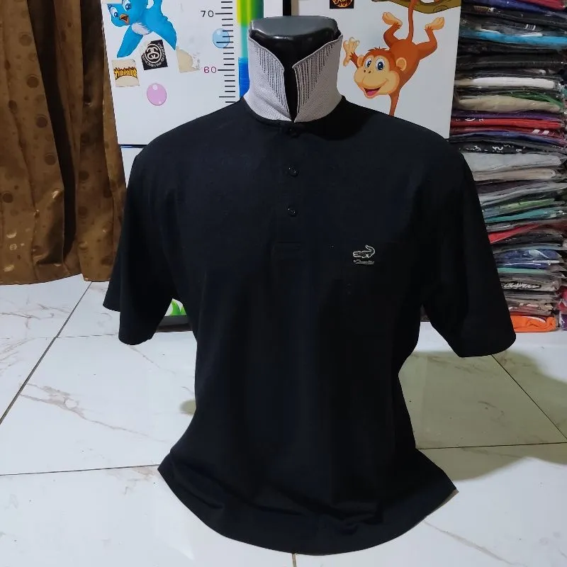 Kaos polo shirt Crocodile Black colour Size L photo 1