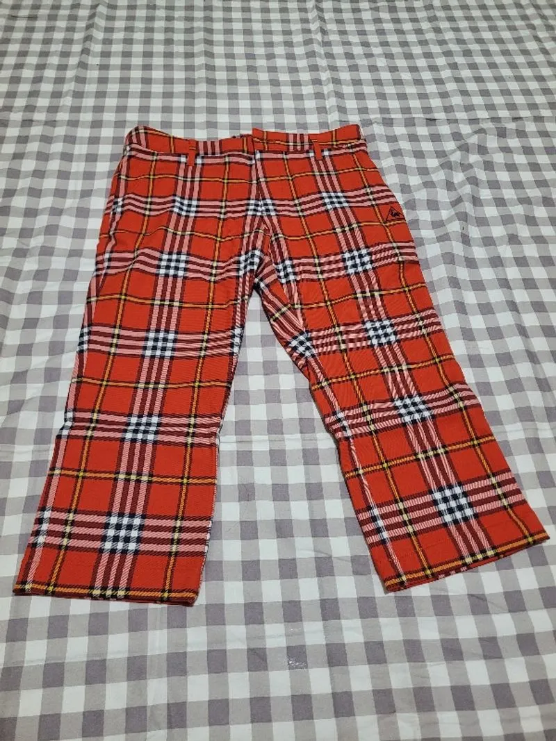 Celana Plaid Tartan Merah photo 1