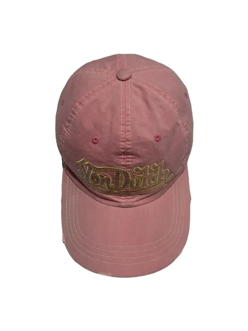 Von dutch distressed pink baseball cap photo 1