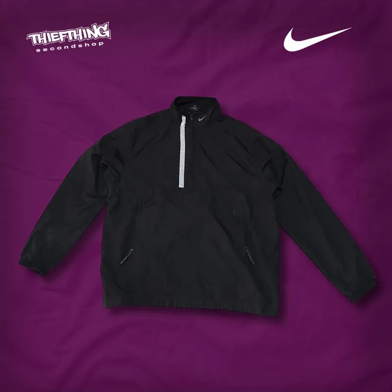 LEGITS 🔥 | NIKE HALF ZIPPER BLACK WHITE STRIPES  photo 1
