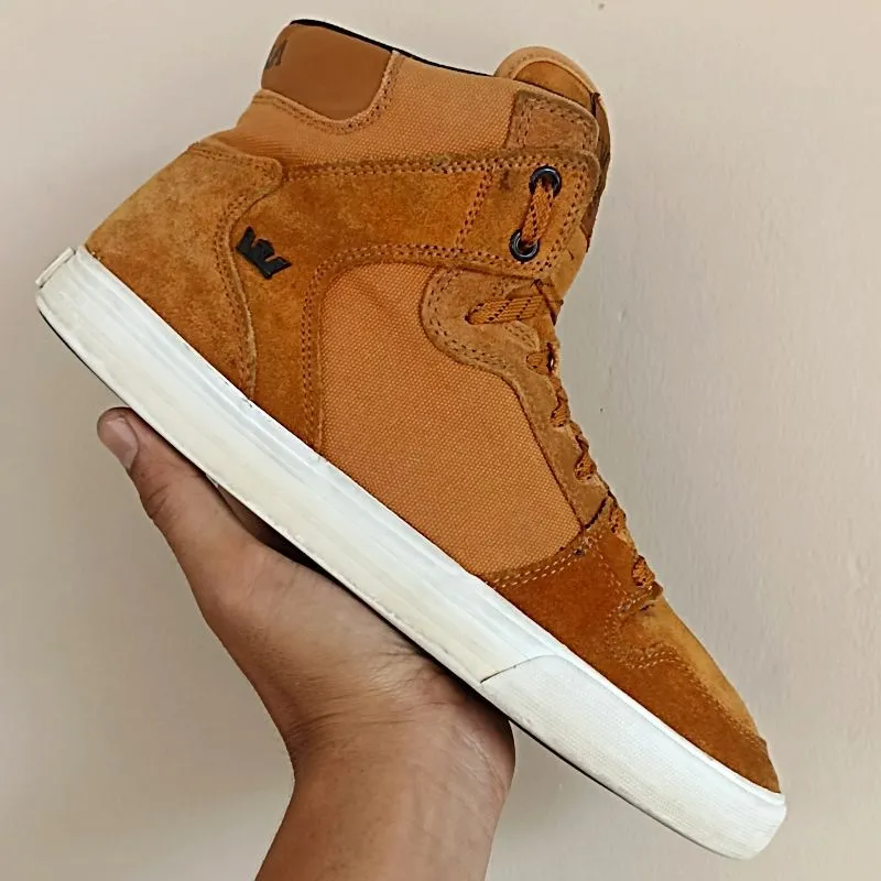 Supra Vaider Skate Boarding Sneakers Wheat Good Condition photo 1