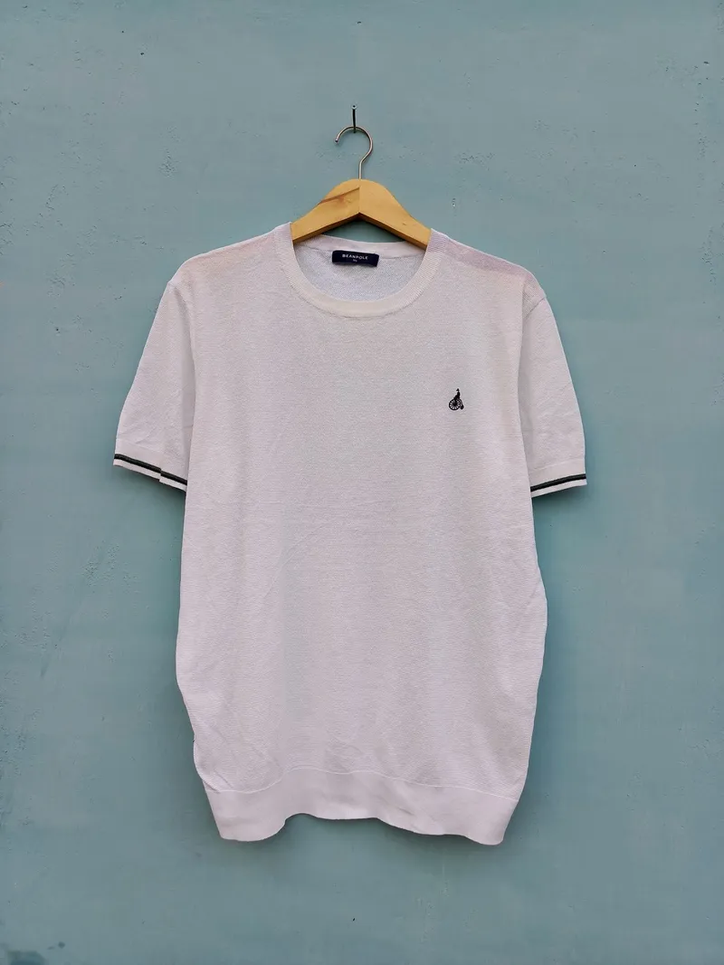 Beanpole Streetwear Casual T-shirt Pria white Preloved