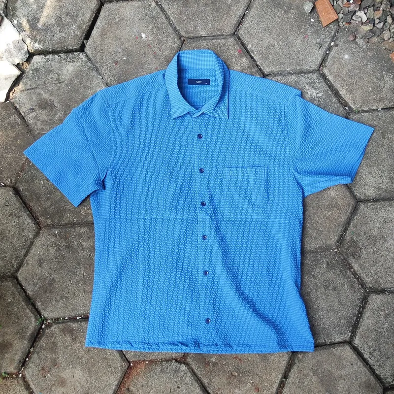 Vintage Y2K Casual shirt Pria blue photo 1