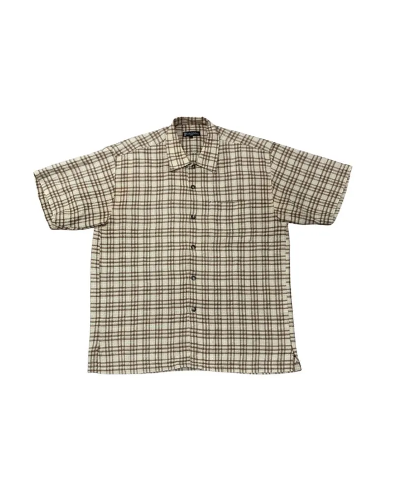 Nicole St Gilles Short Sleev Shirt Cream x Brown photo 1
