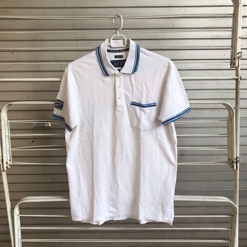 Armani Jeans White Polo Shirt photo 1