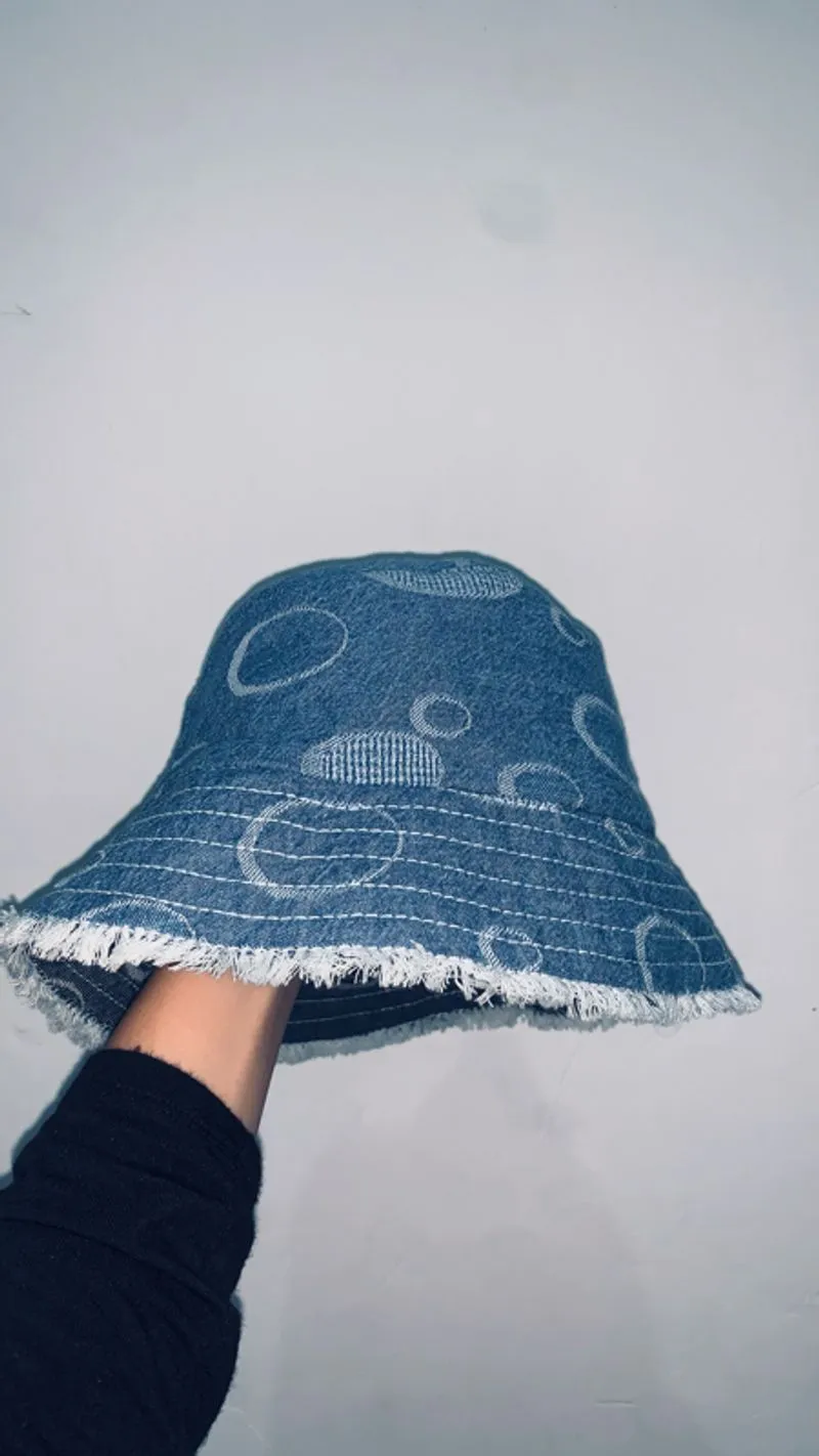 denim bucket hat photo 1
