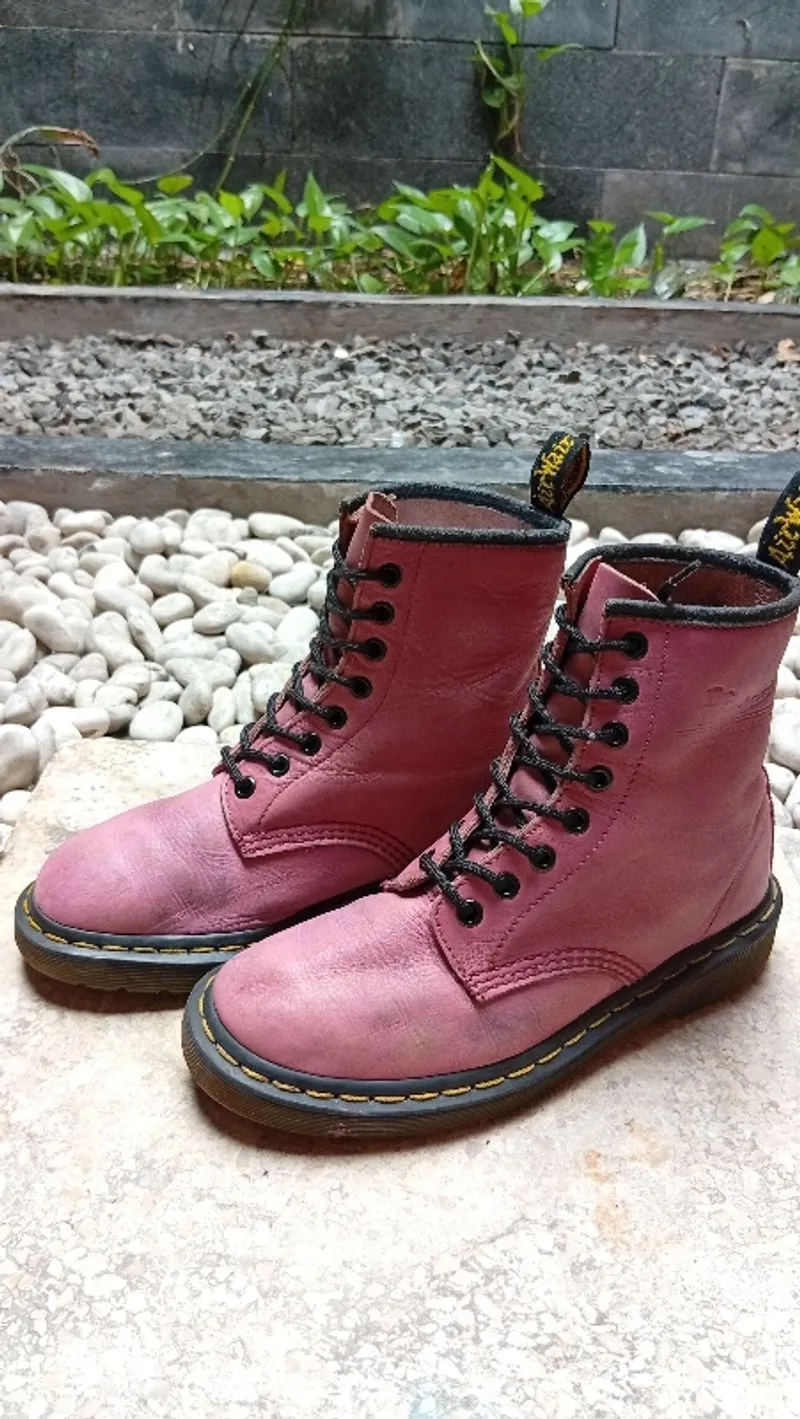 Dr Martens 1460 Pink Boots Made in Thailand Preloved