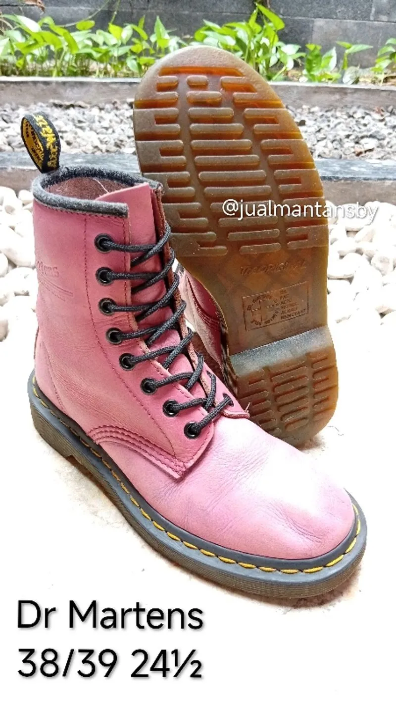 Dr Martens 1460 Pink Boots Made in Thailand Preloved