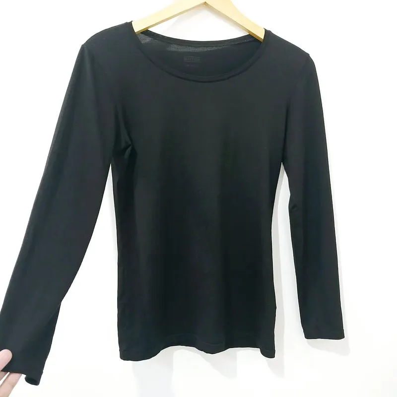 Uniqlo HEATTECH Crew Neck - Black photo 1