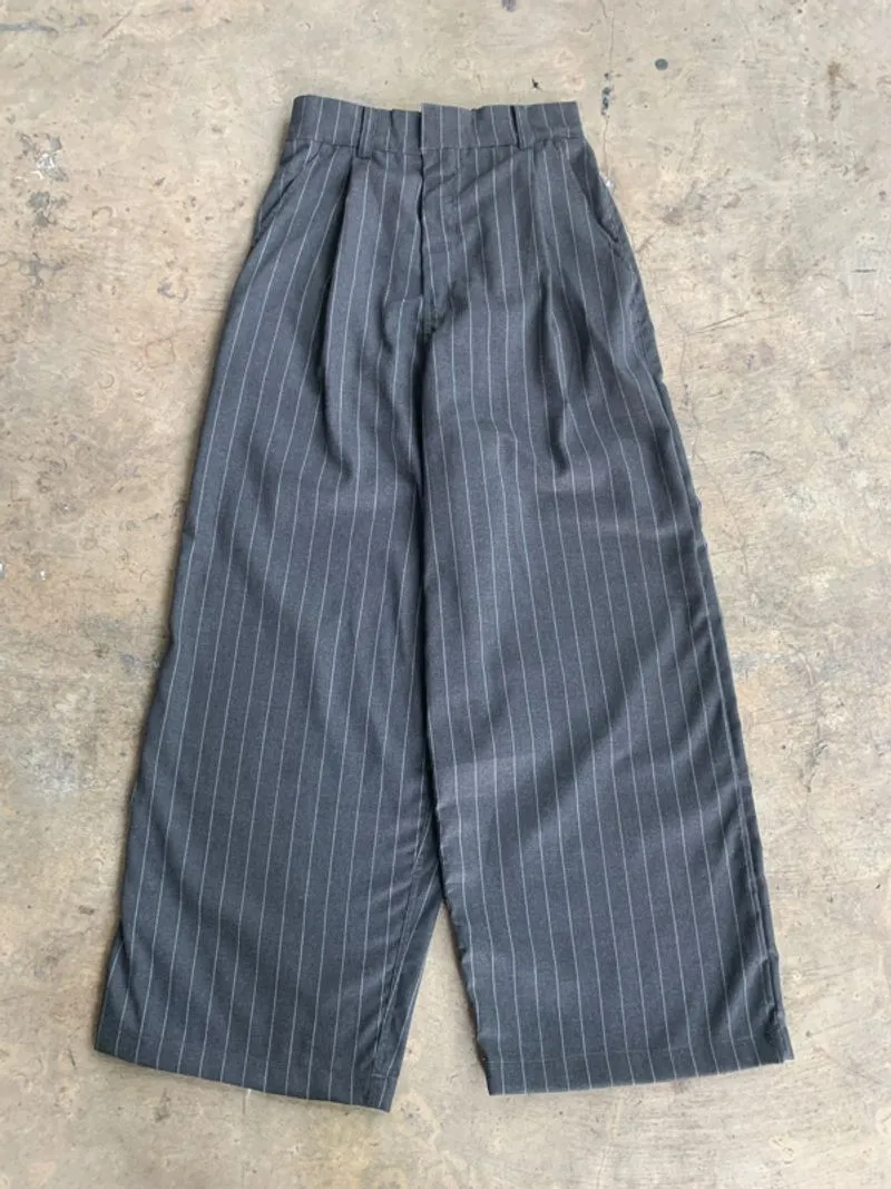 Baggy Stripepants Grey celana garis model baggy photo 1
