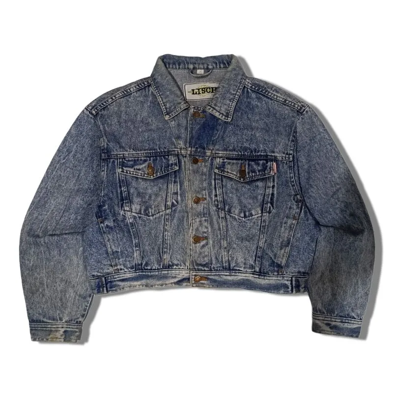 Denim Jacket LISCH Vintage Unisex Boxy Crop Cut photo 1