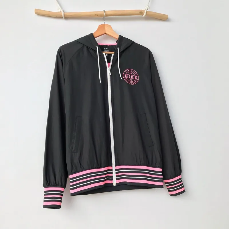 Nike Sportswear Casual Windbreaker Wanita pink black photo 1