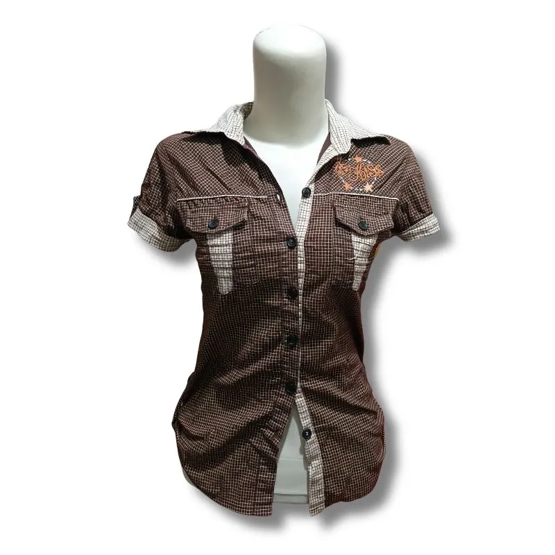 Y2k fitted button up shirt / kemeja photo 1