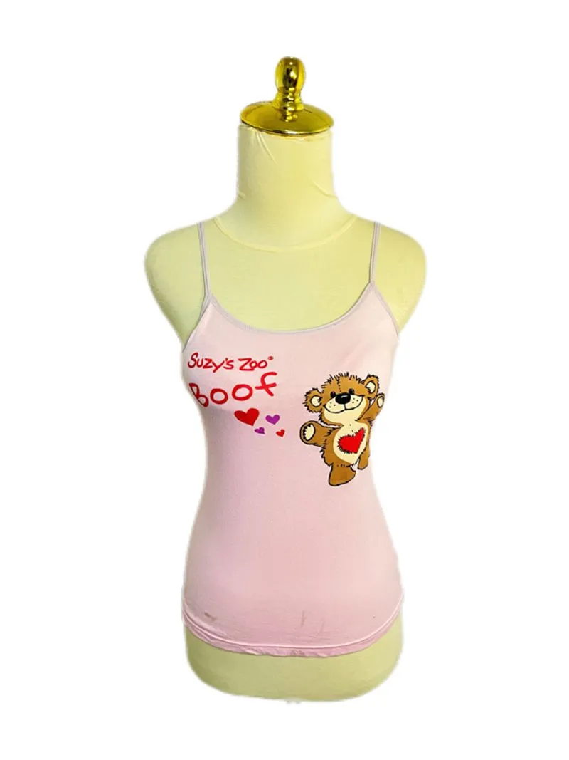suzy’s zoo boof pink tanktop bra kawaii character print cute photo 1