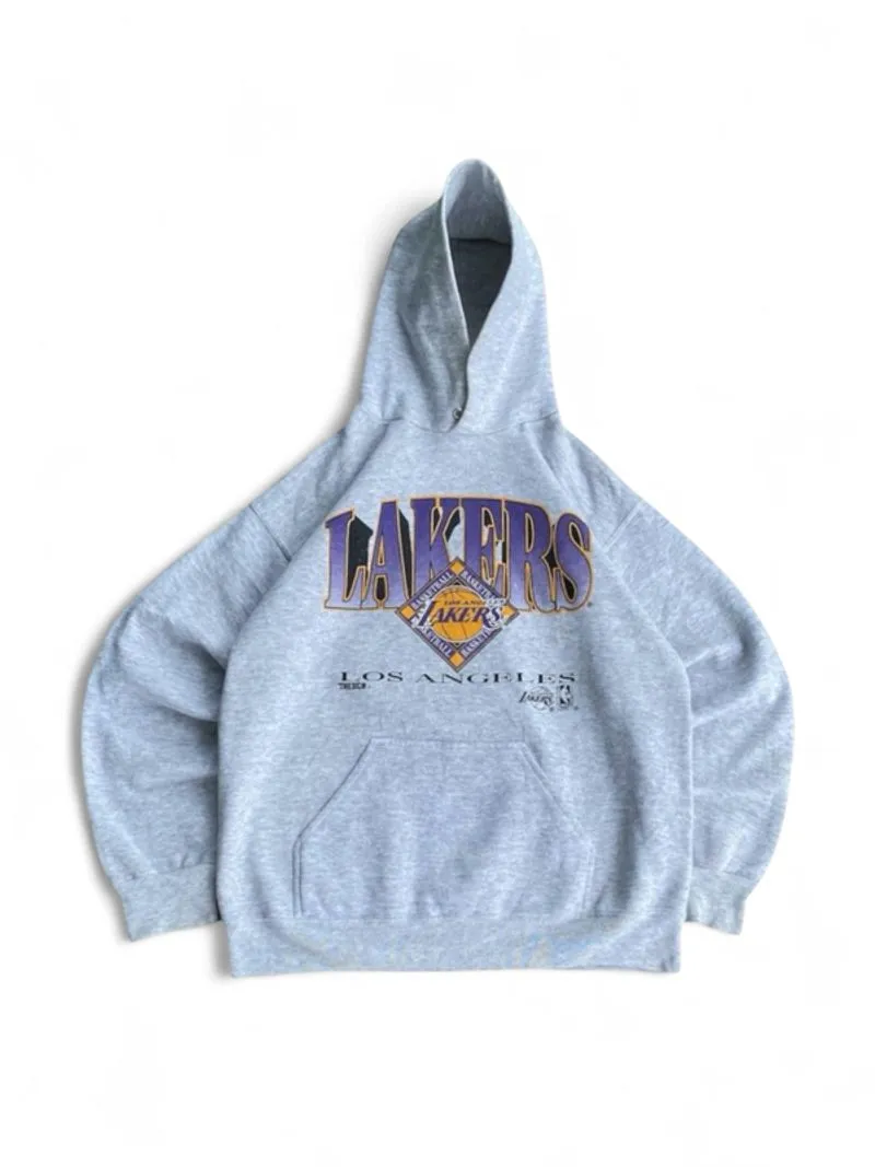 Vintage 90s LAKERS Hoodie Los Angeles basketball NBA photo 1