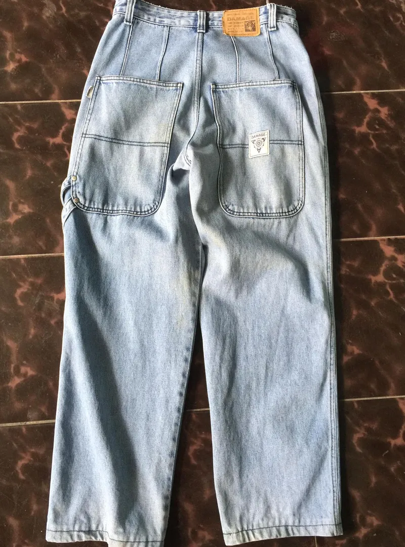 Streetwear Y2K Jeans Pria silver photo 1