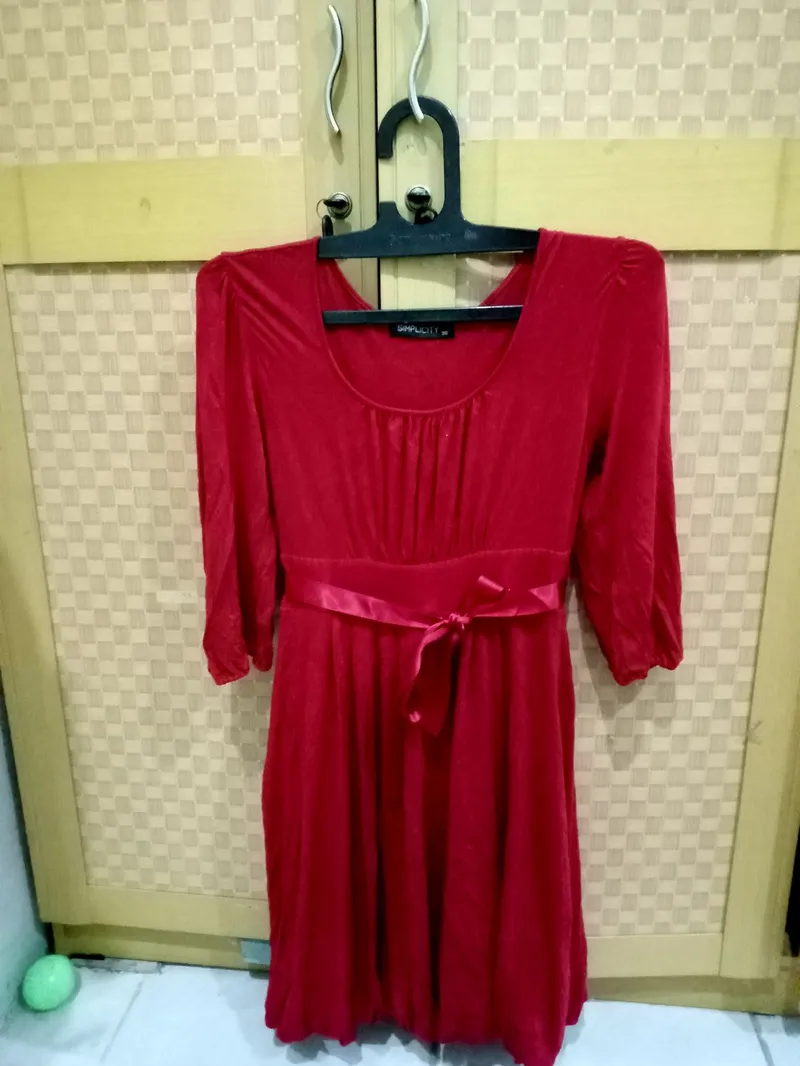 & Other Stories Luxury Casual Midi dress Wanita red photo 1