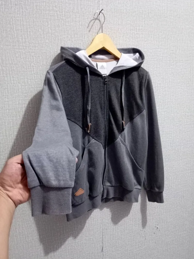 Adidas Sportswear Hoody Pria black gray photo 1