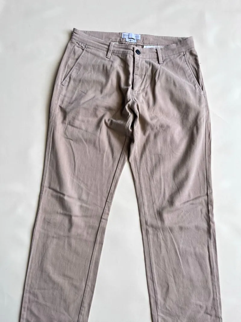 Celana Slim Fit Manzone Basic Stretch Warna Coklat Mud photo 1