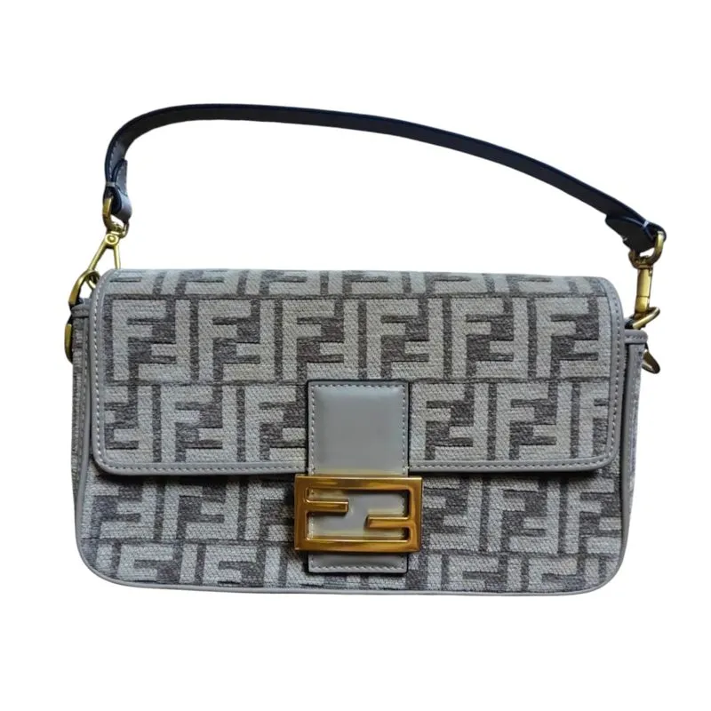 Fendi Baguette Bag 2way Zucca FF monogram Grey Large photo 1