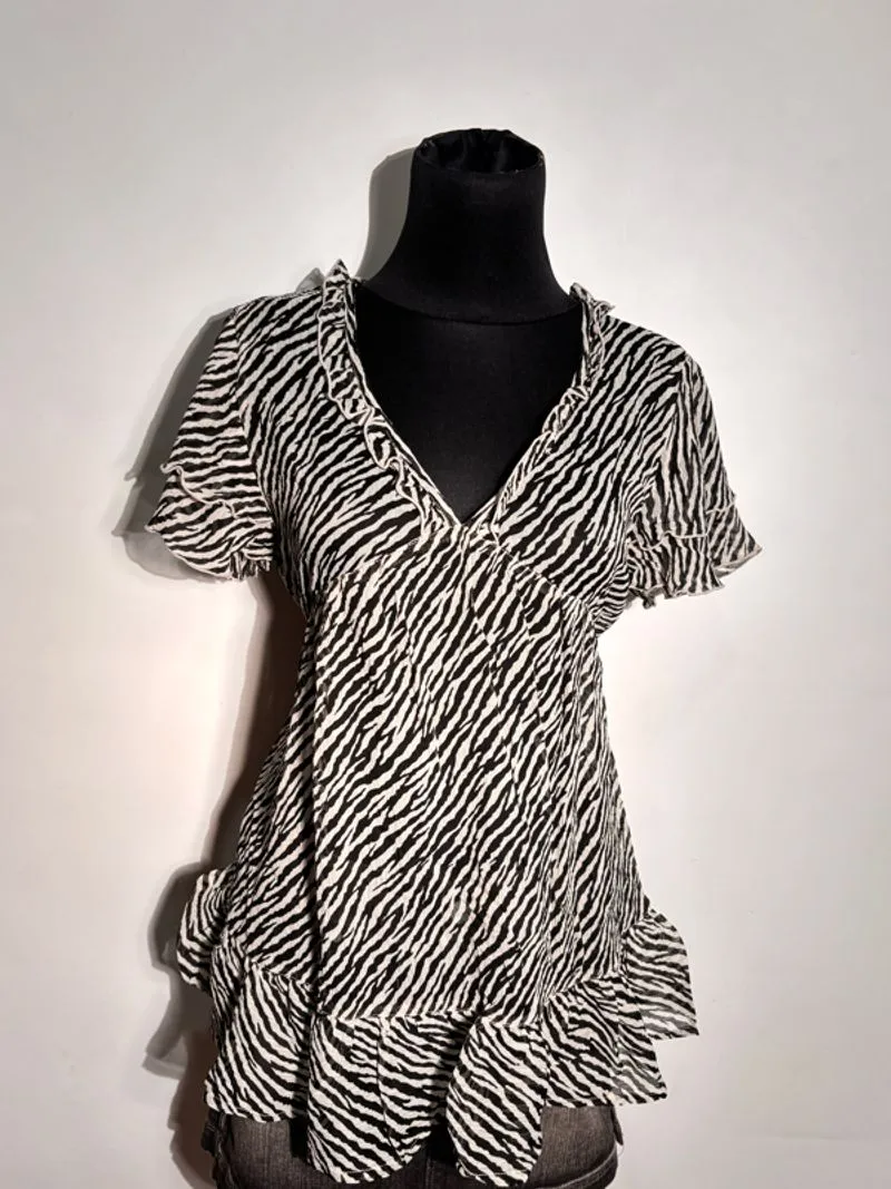 zebra blouse full print photo 1