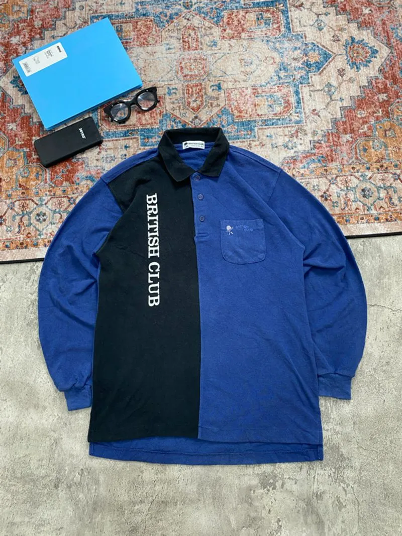LONG POLO SHIRT BRITISH CLUB 2TONE photo 1