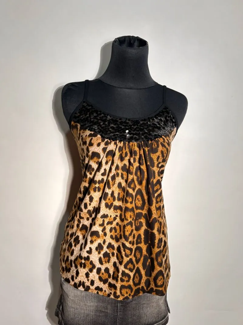 leopard bling tanktop photo 1
