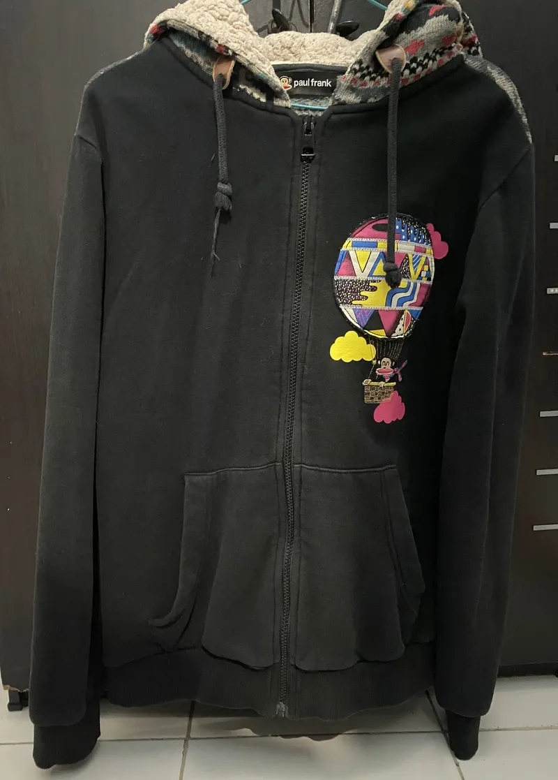 Paul Frank Streetwear Minimalist Fur coat Pria black photo 1