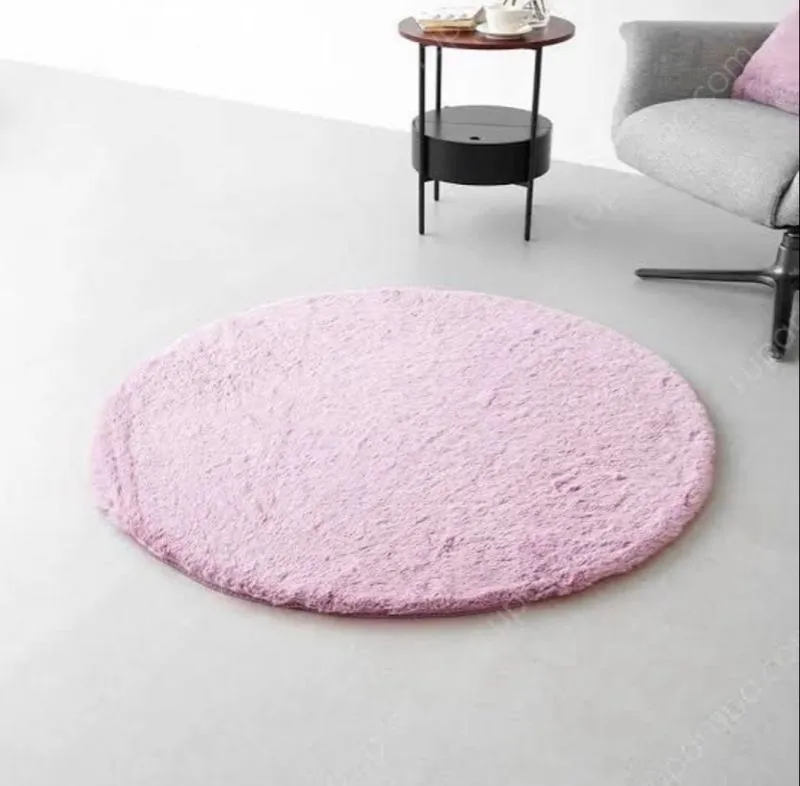 KARPET BULU INFORMA FROSTY FAUX FUR RUG LILAC DIA 120CM photo 1