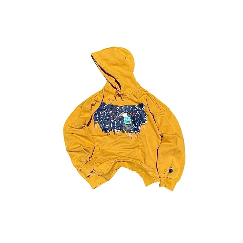 WEGO Japan Graffiti Printed Chest Mustard Heavy Pullover photo 1