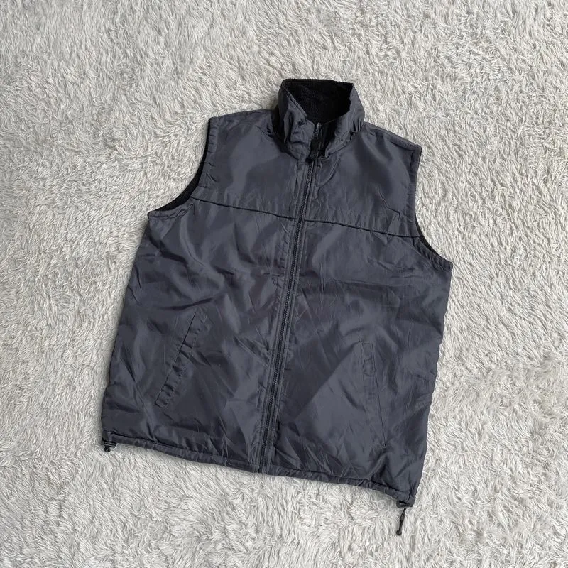 Unbrand Vintage Reversible Nylon Polar Tech Vest Rompi Gray photo 1