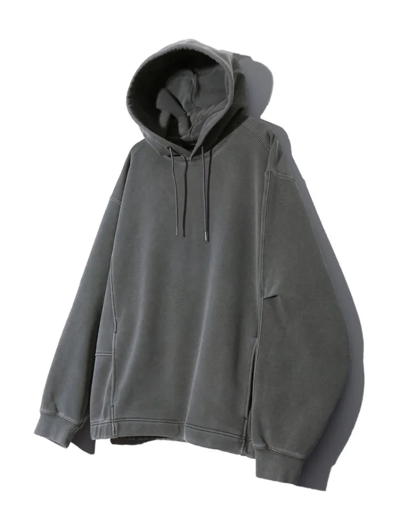 Musinsa - IL CORCO Ballon Fit Pigment Hoodie Washed  photo 1