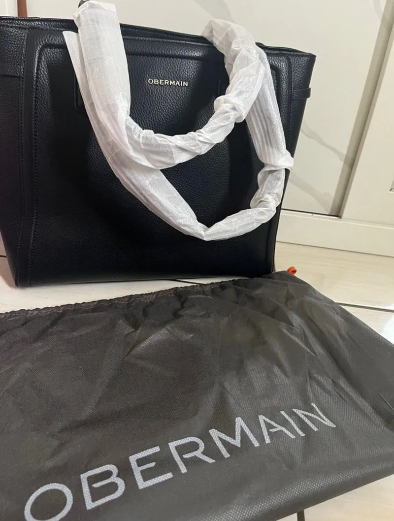 Obermain Minimalist Tote bag Wanita black