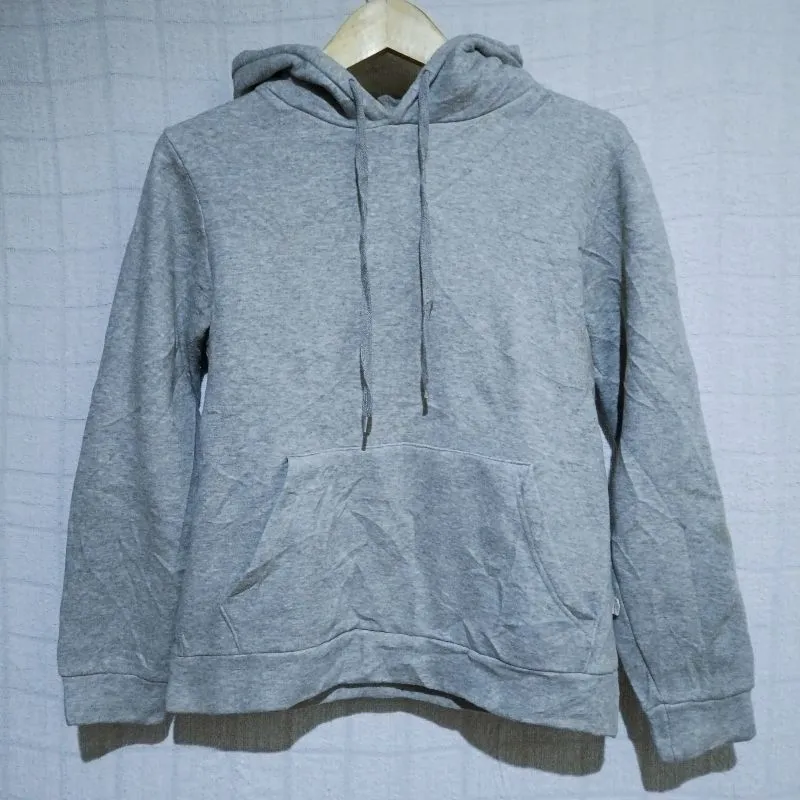 Hoodie Unisex Gray White photo 1